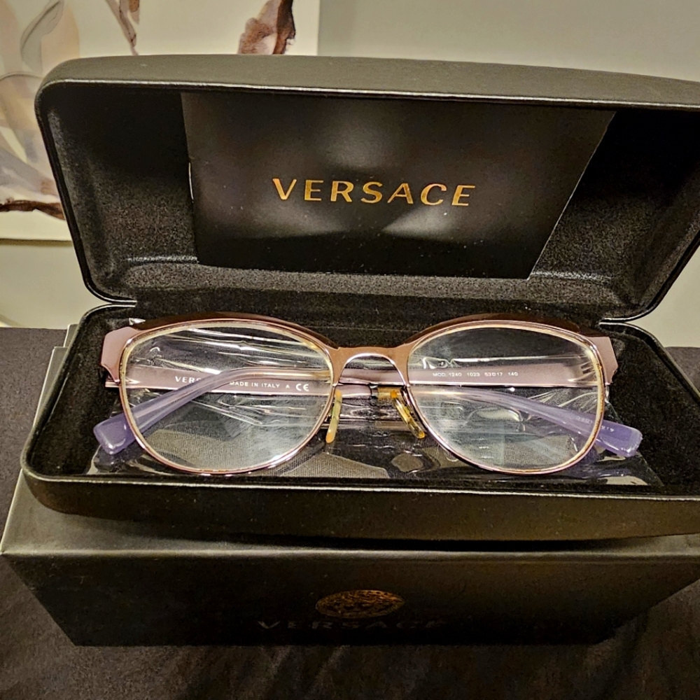 Authentic Lavender Chrome Versace glasses